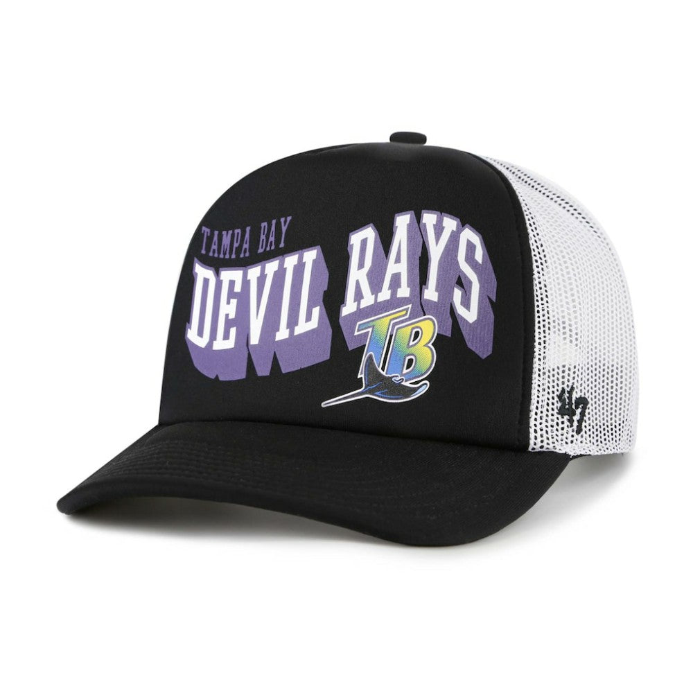 Tampa Bay Rays Meander Foam Trucker Snapback Hat - Black | 47 brand