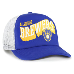 Milwaukee Brewers Meander Foam Trucker Snapback Hat - Royal | 47 brand