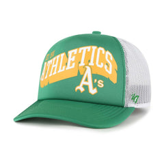 Athletics Meander Foam Trucker Snapback Hat - Green | 47 brand