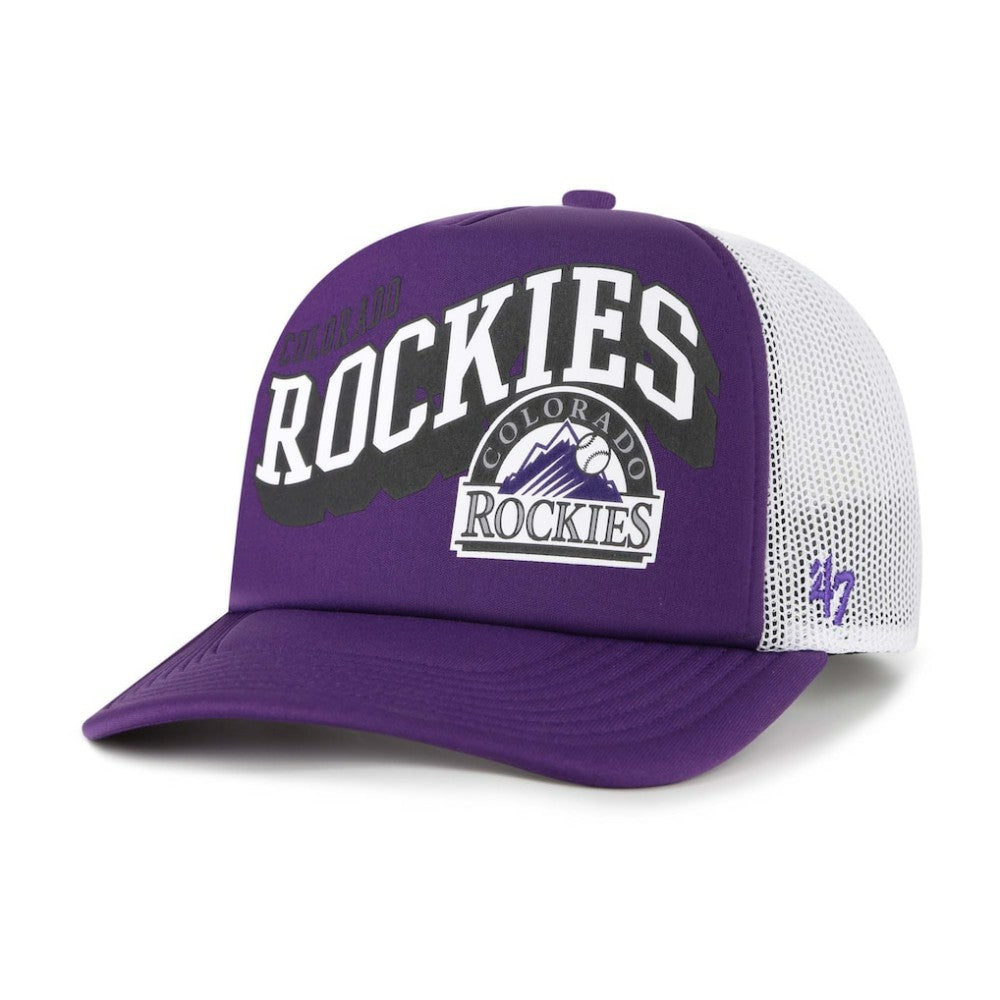 Colorado Rockies Meander Foam Trucker Snapback Hat - Purple | 47 brand