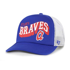 Atlanta Braves Meander Foam Trucker Snapback Hat - Royal | 47 brand