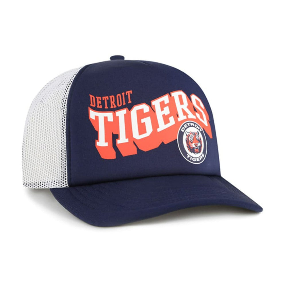 Detroit Tigers Meander Foam Trucker Snapback Hat - Navy | 47 brand