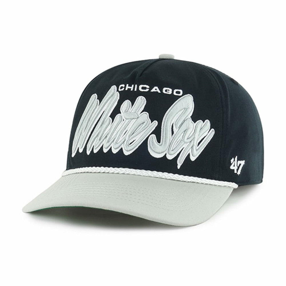 Chicago White Sox Dropshadow Rope Hitch Adjustable Hat - Black | 47 brand