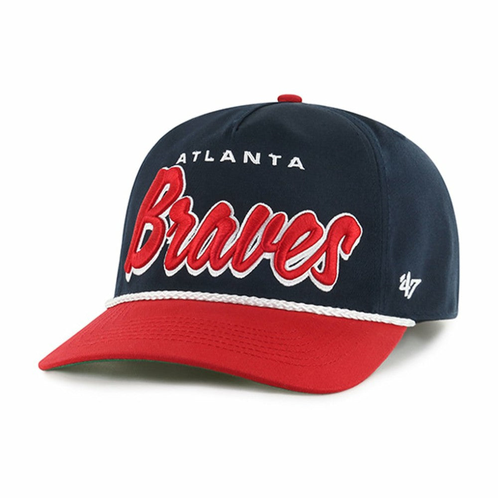 Atlanta Braves Dropshadow Rope Hitch Adjustable Hat - Navy | 47 brand