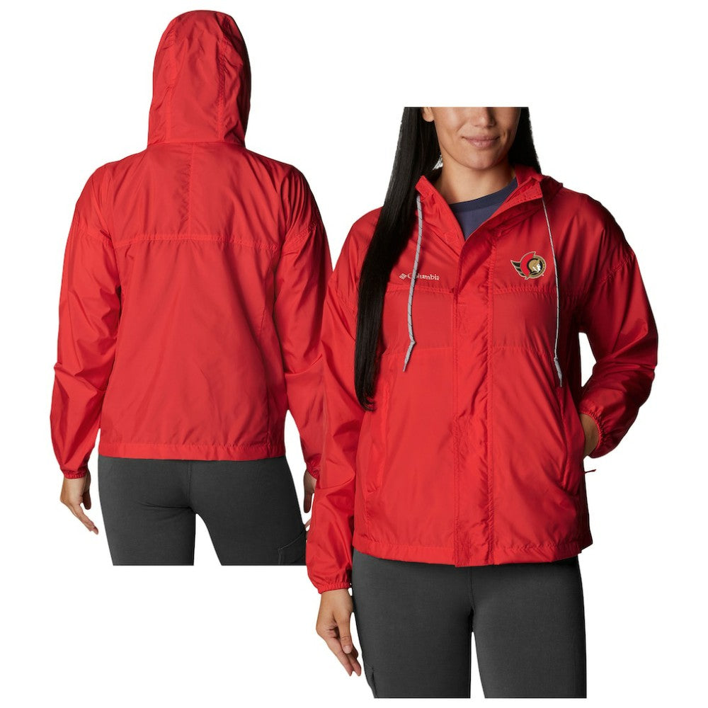 Ottawa Senators Columbia Women's Flash Challenger Omni-Wick Hoodie Full-Zip Windbreaker Red