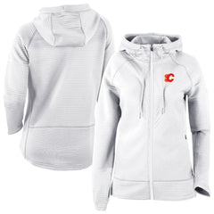 Calgary Flames Columbia Omni-Wick Pack It Up Full-Zip Jacket White