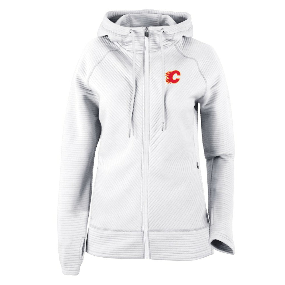 Calgary Flames Columbia Omni-Wick Pack It Up Full-Zip Jacket White