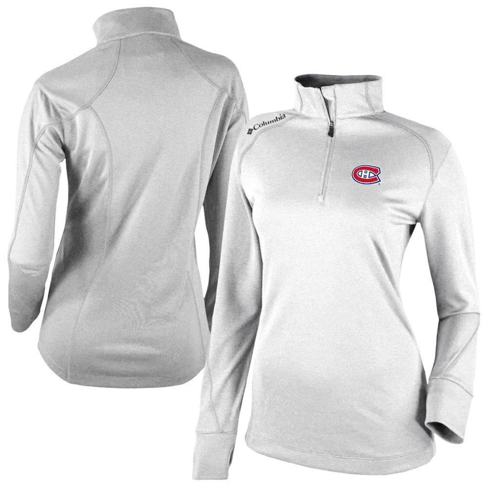 Montreal Canadiens Columbia Women's Omni-Wick Shotgun 2.0 Quarter-Zip Pullover Top White