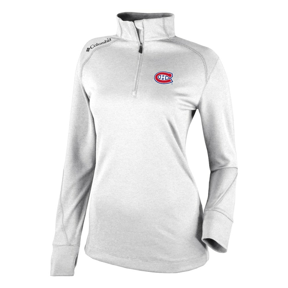 Montreal Canadiens Columbia Women's Omni-Wick Shotgun 2.0 Quarter-Zip Pullover Top White