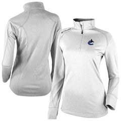 Vancouver Canucks Columbia Women's Omni-Wick Shotgun 2.0 Quarter-Zip Pullover Top White