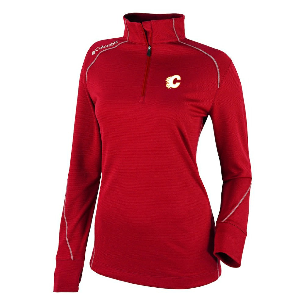 Calgary Flames Columbia Women's Omni-Wick Shotgun 2.0 Quarter-Zip Pullover Top Red