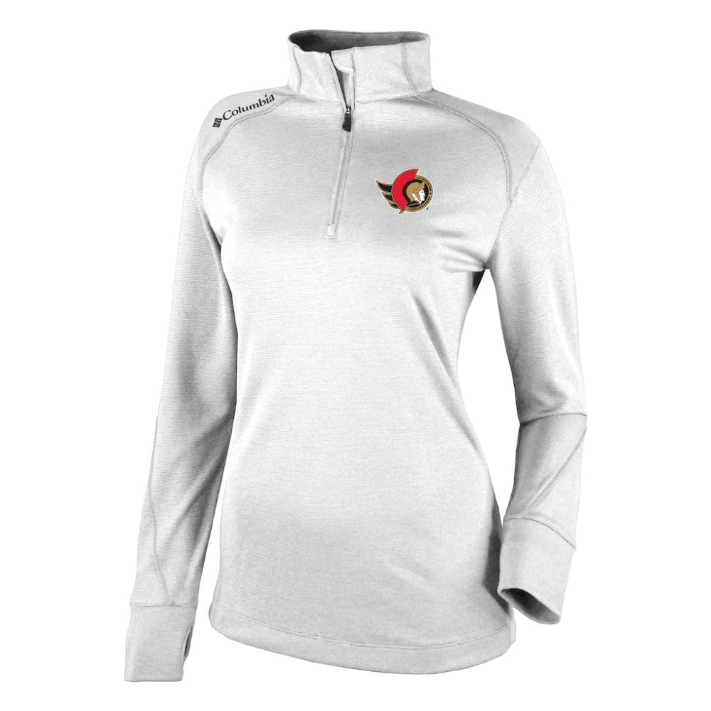 Ottawa Senators Columbia Women's Omni-Wick Shotgun 2.0 Quarter-Zip Pullover Top White