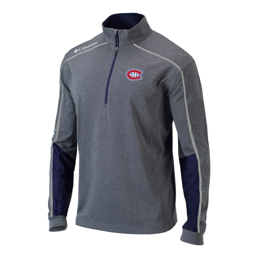 Montreal Canadiens Columbia Omni-Wick Shotgun 2.0 Quarter-Zip Pullover Top Navy