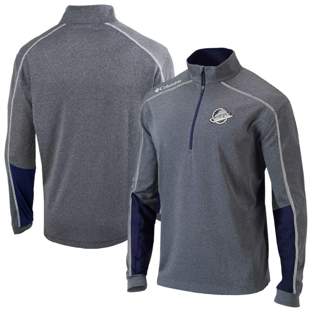 Vancouver Canucks Columbia Omni-Wick Shotgun 2.0 Quarter-Zip Pullover Top Navy