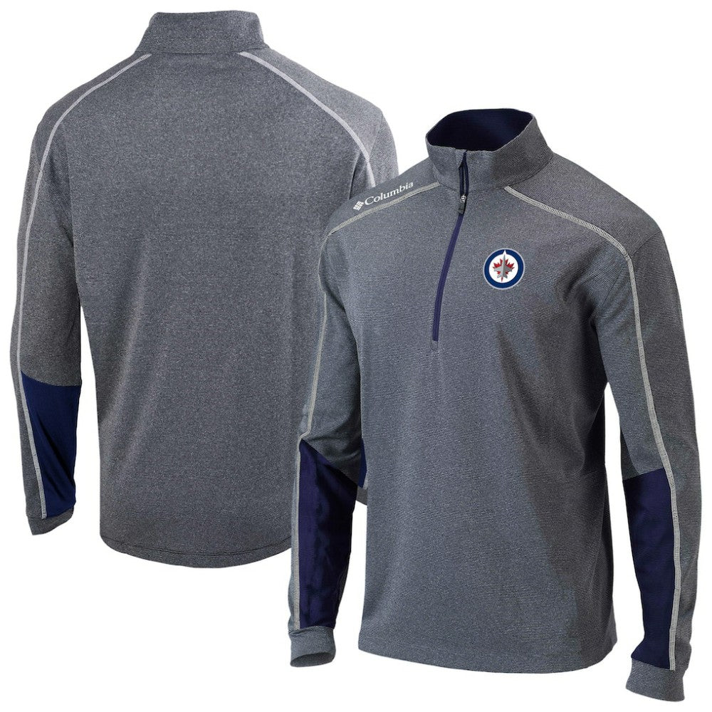 Winnipeg Jets Columbia Omni-Wick Shotgun 2.0 Quarter-Zip Pullover Top Navy
