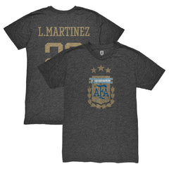 Lautaro Martinez Argentina National Team 1863FC Retro Player Tri-Blend T-Shirt - Black outlet