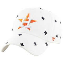 Houston Astros Women's Confetti Clean Up Adjustable Hat - White | 47 brand