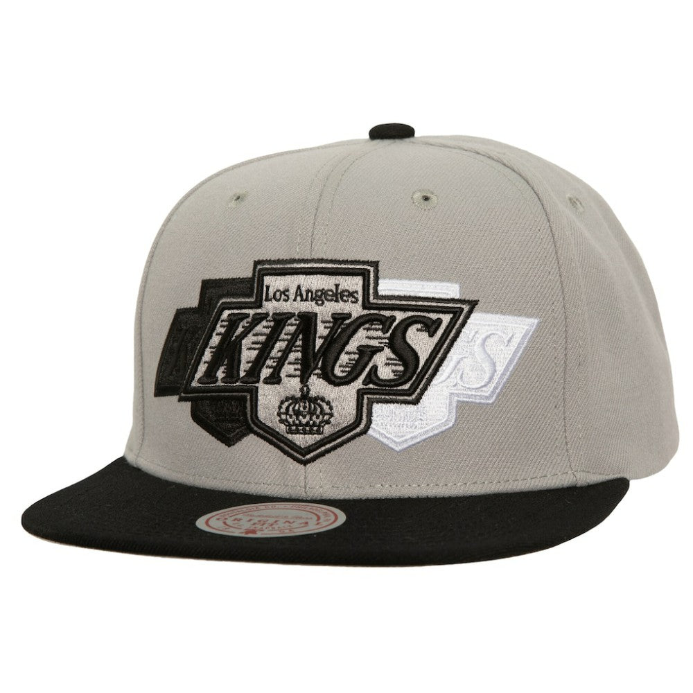 Los Angeles Kings Mitchell & Ness Soul Triple Up Snapback Hat Gray