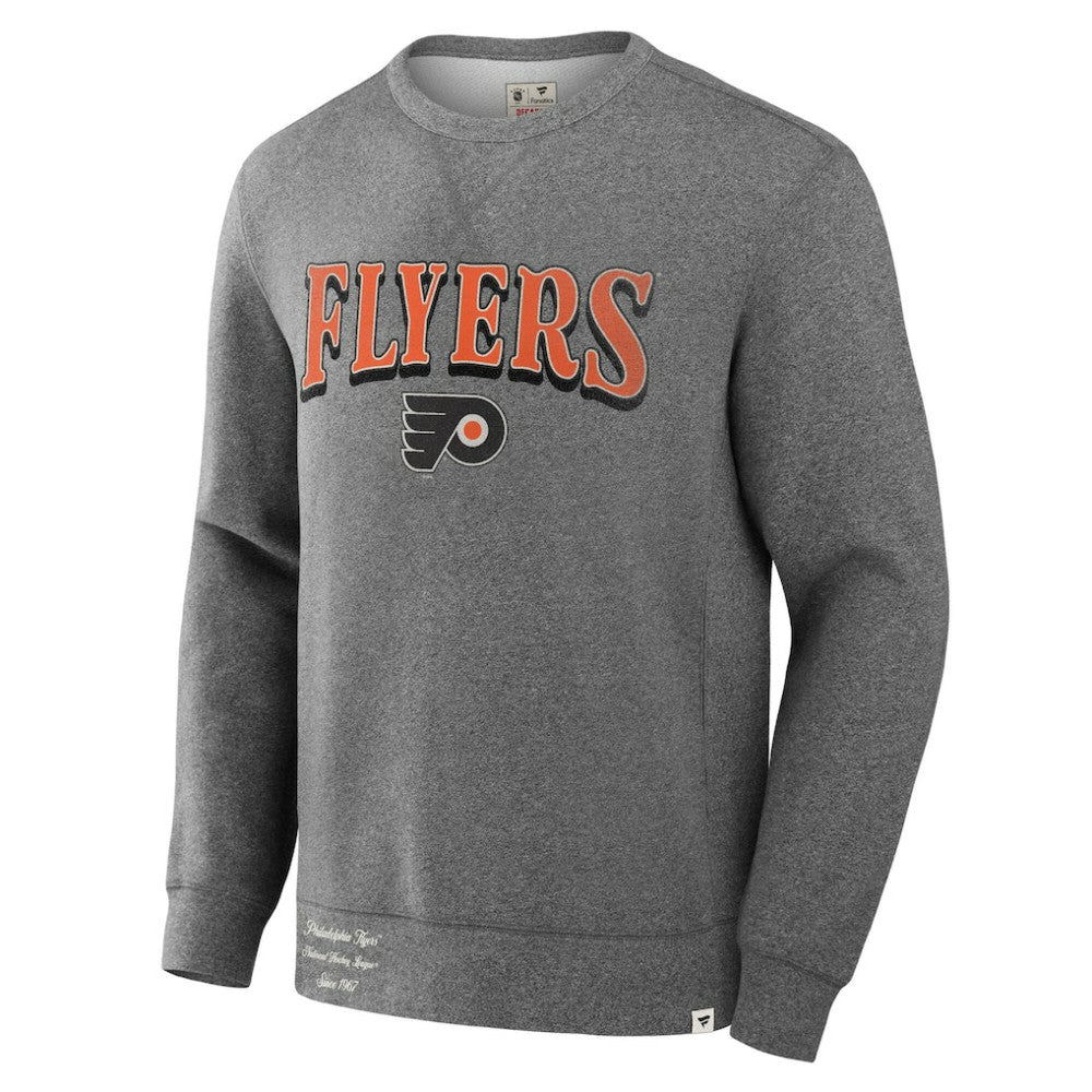 Philadelphia Flyers Fanatics Decades Collection Legendary Fleece Pullover Sweatshirt Heather Gray