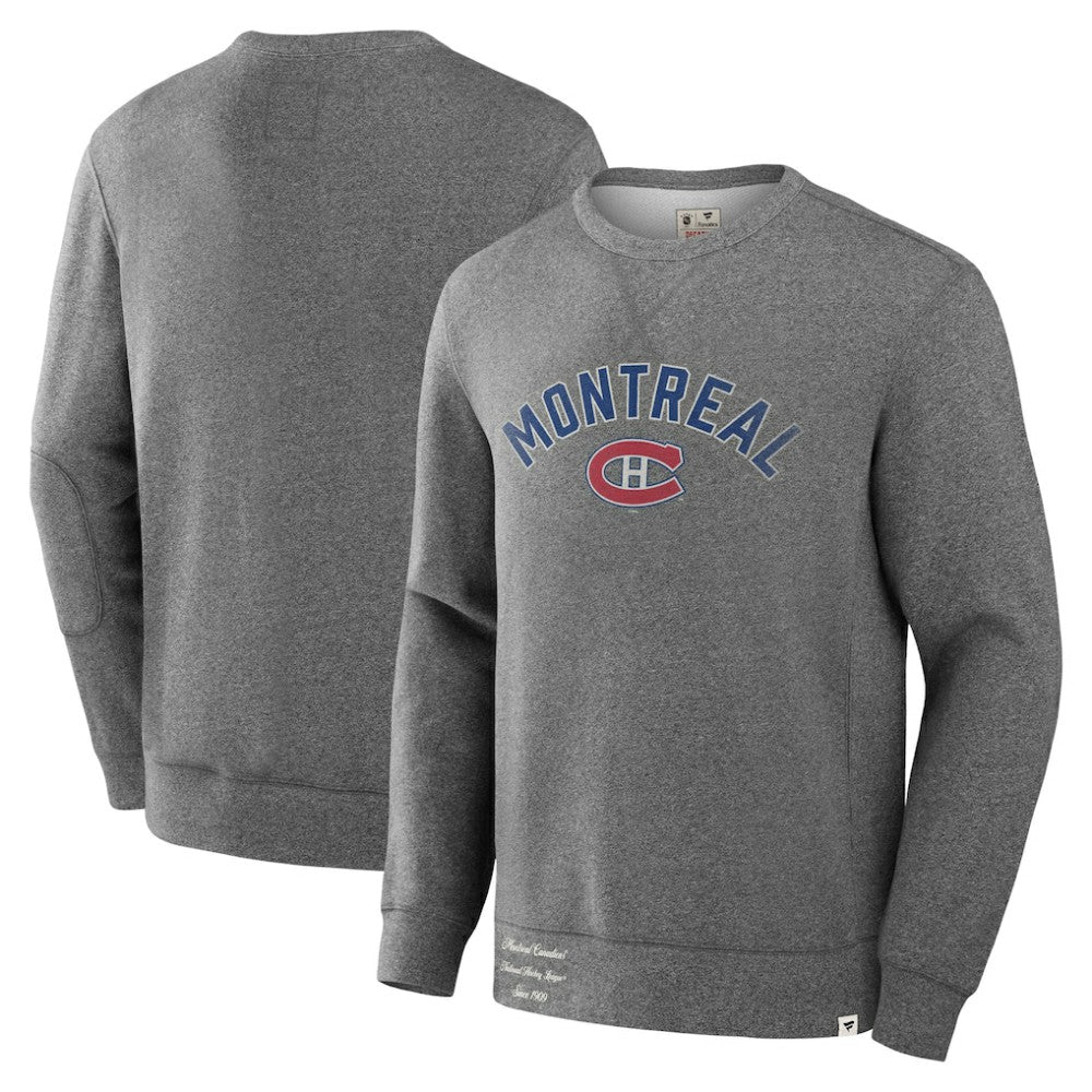 Montreal Canadiens Fanatics Decades Collection Legendary Fleece Pullover Sweatshirt Heather Gray