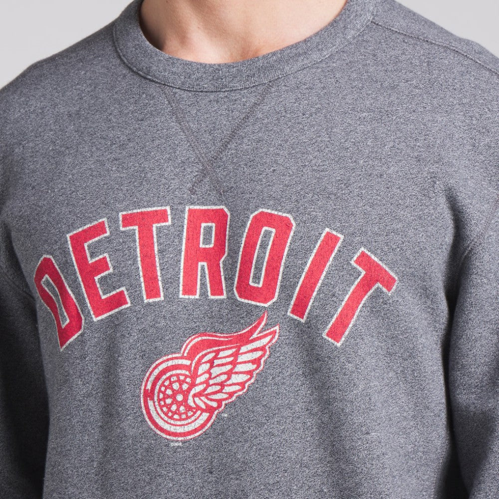Detroit Red Wings Fanatics Decades Collection Legendary Fleece Pullover Sweatshirt Heather Gray