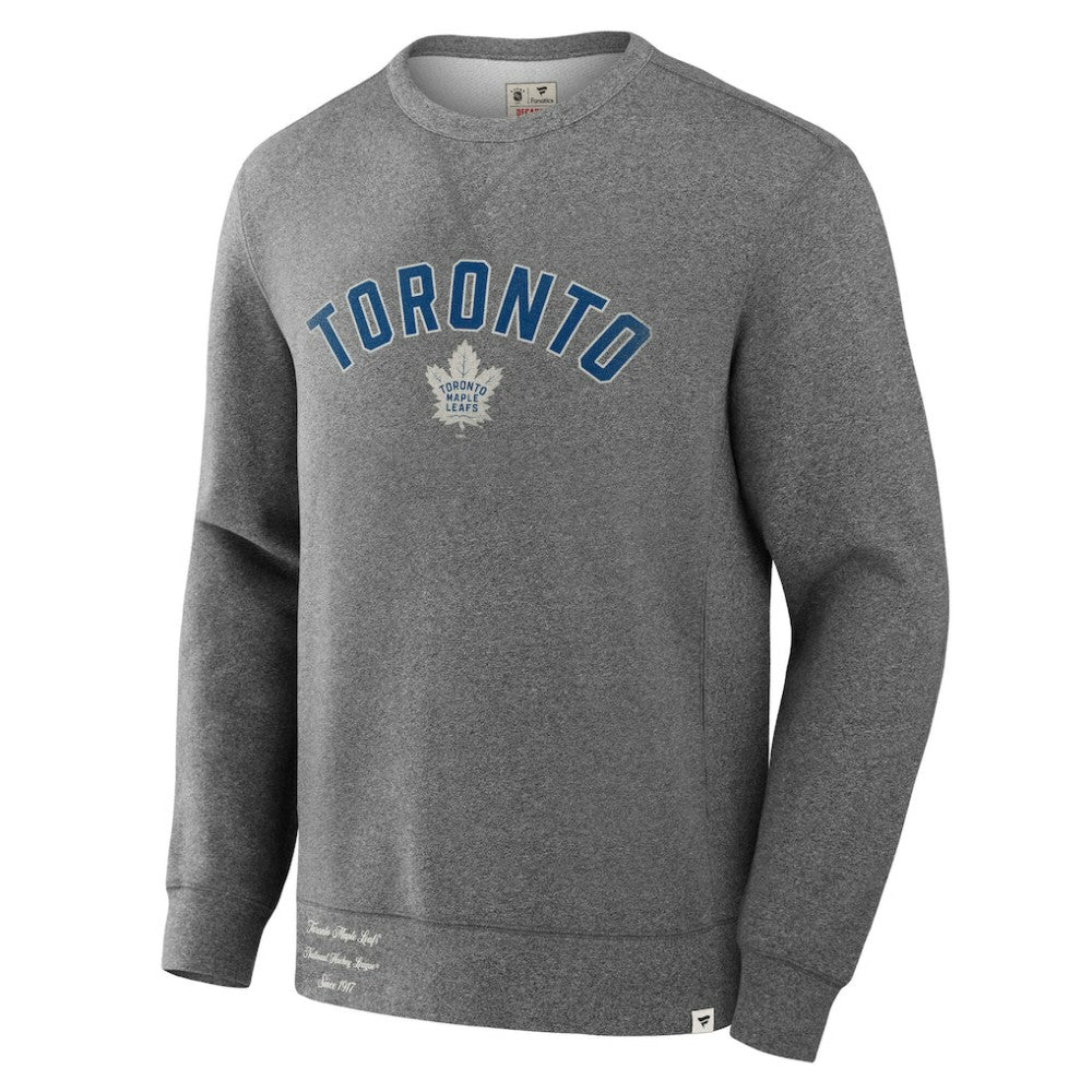 Toronto Maple Leafs Fanatics Decades Collection Legendary Fleece Pullover Sweatshirt Heather Gray