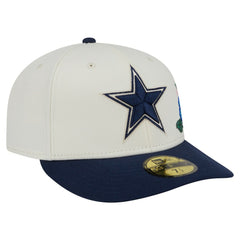 Dallas Cowboys New Era Tonal Florals 59FIFTY Fitted Hat - Cream/Navy for sale