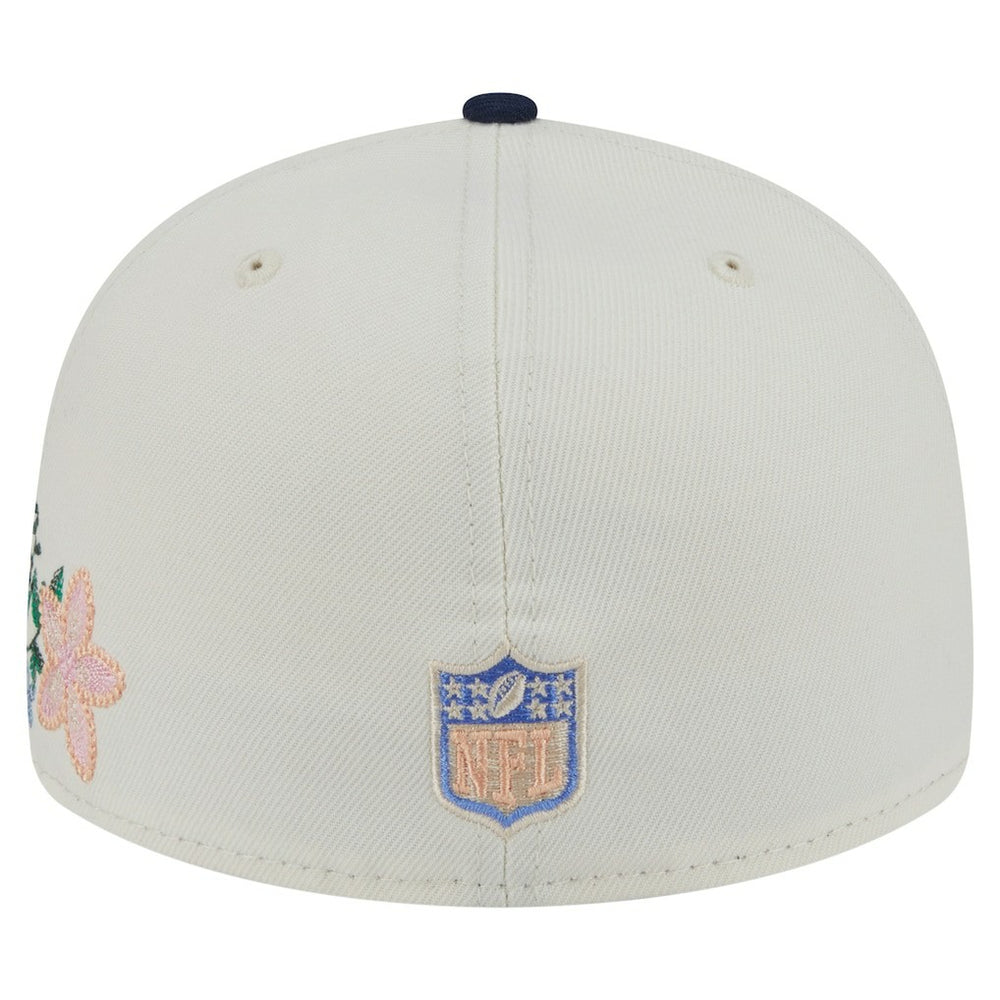 Dallas Cowboys New Era Tonal Florals 59FIFTY Fitted Hat - Cream/Navy for sale
