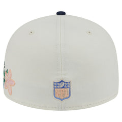 Dallas Cowboys New Era Tonal Florals 59FIFTY Fitted Hat - Cream/Navy for sale