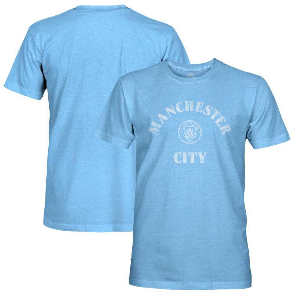 Manchester City 1863FC Team Arch Retro Tri-Blend T-Shirt - Sky Blue outlet