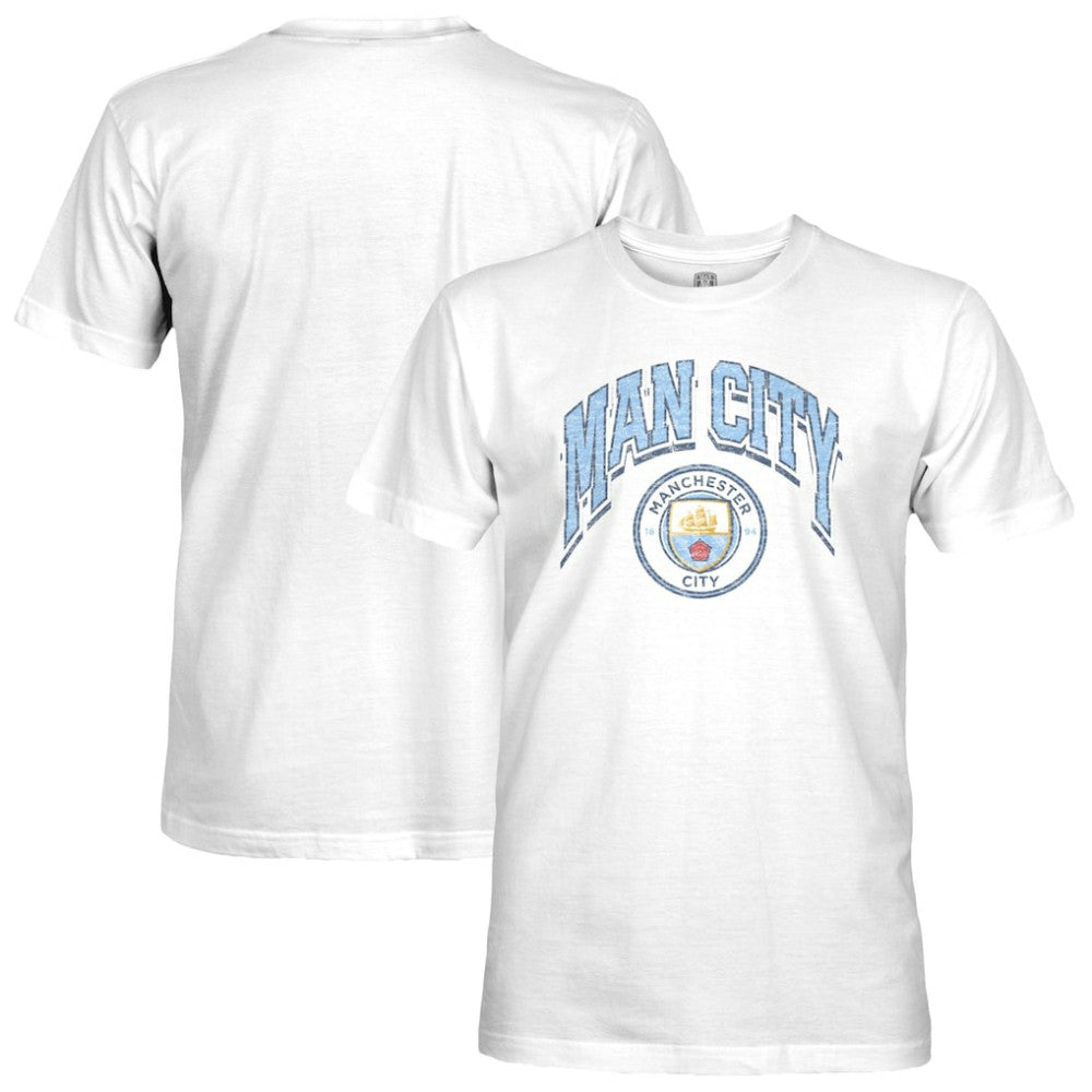 Manchester City 1863FC Retro Wordmark Slub T-Shirt - White on sale