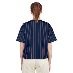 Washington Nationals Women's 2025 City Connect Pinstripe T-Shirt - Navy | New Era