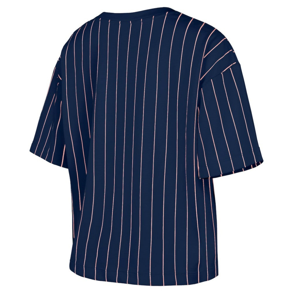 Washington Nationals Women's 2025 City Connect Pinstripe T-Shirt - Navy | New Era