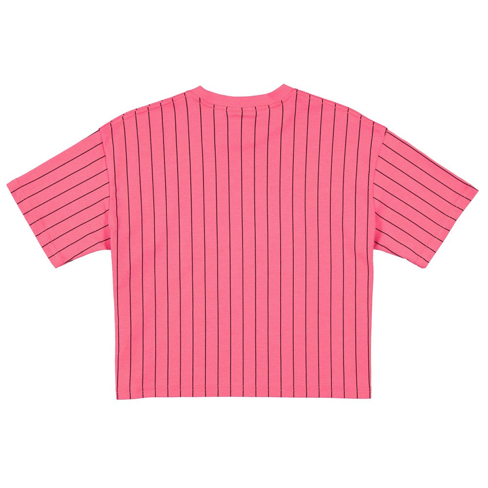 Miami Marlins Women's 2025 City Connect Pinstripe T-Shirt - Pink | New Era