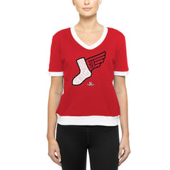 Chicago White Sox Women's 2025 City Connect Rhinestone V-Neck T-Shirt - Red | New Era
