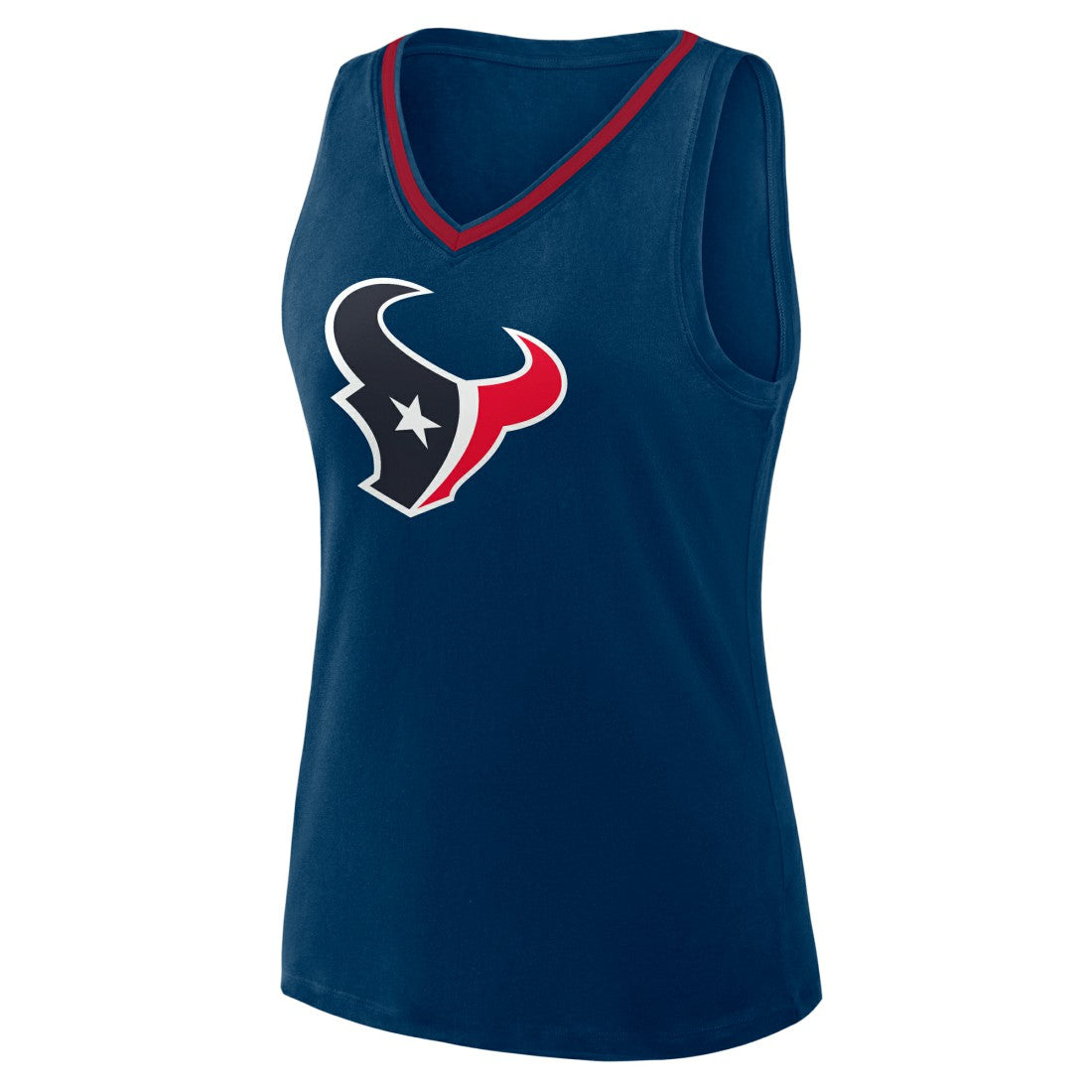 Houston Texans Logo Athletic Women's Plus Size Stellar Win V-Neck Tank Top - Navy cheap