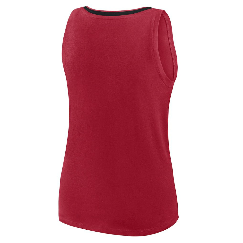 San Francisco 49ers Logo Athletic Women's Plus Size Stellar Win V-Neck Tank Top - Scarlet sale