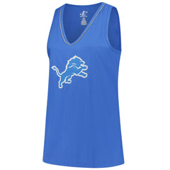 Detroit Lions Logo Athletic Women's Plus Size Stellar Win V-Neck Tank Top - Blue for sale
