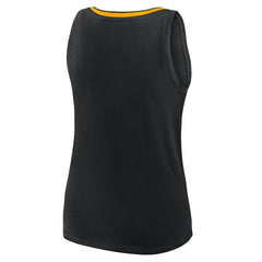 Pittsburgh Steelers Logo Athletic Women's Plus Size Stellar Win V-Neck Tank Top - Black for sale