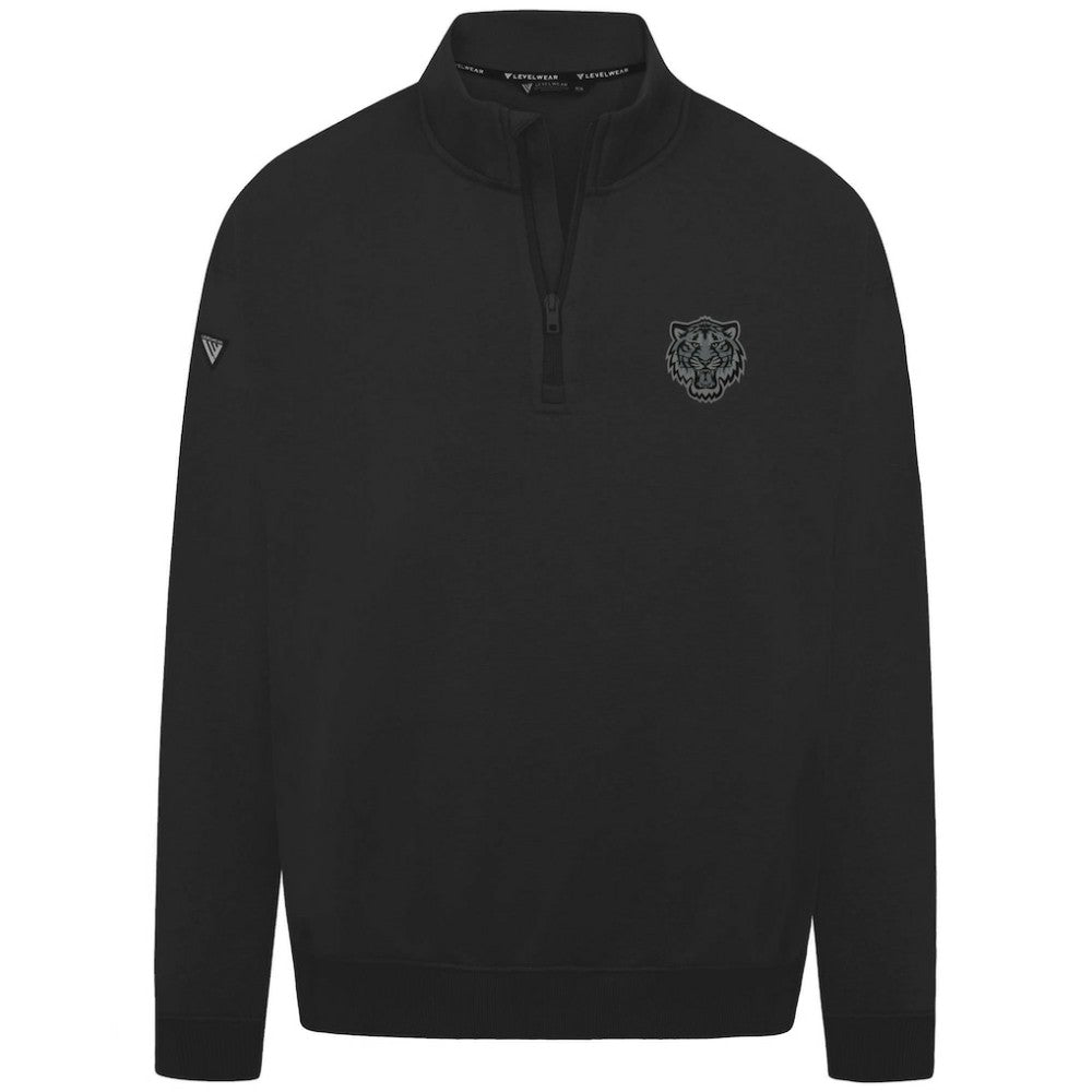Detroit Tigers Levelwear Murray Nightfall Quarter-Zip Top - Black