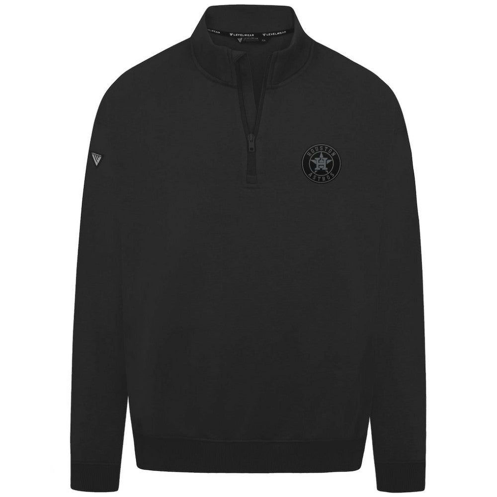 Houston Astros Levelwear Murray Nightfall Quarter-Zip Top - Black