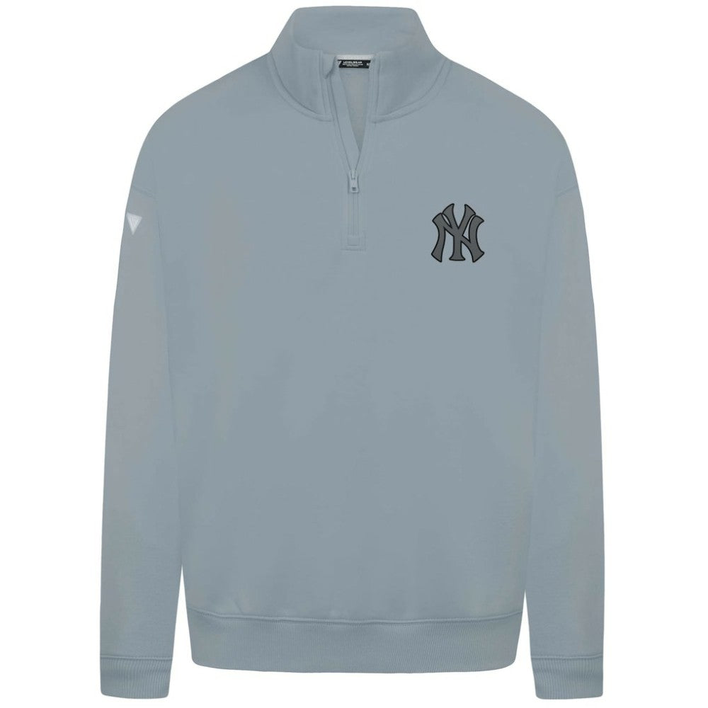 New York Yankees Levelwear Murray Nightfall Quarter-Zip Top - Gray