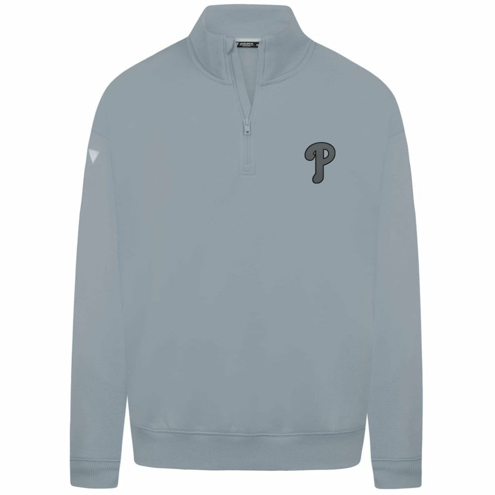 Philadelphia Phillies Levelwear Murray Nightfall Quarter-Zip Top - Gray