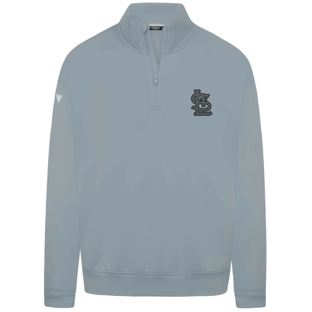 St. Louis Cardinals Levelwear Murray Nightfall Quarter-Zip Top - Gray
