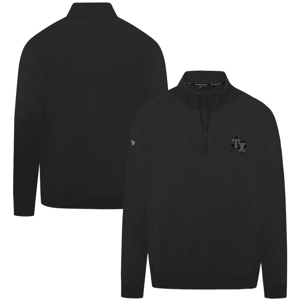 Texas Rangers Levelwear Murray Nightfall Quarter-Zip Top - Black
