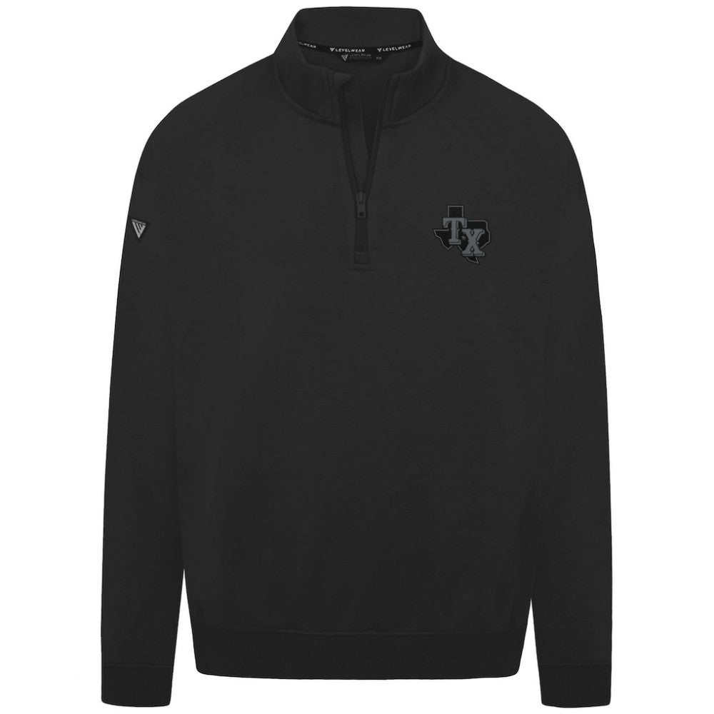 Texas Rangers Levelwear Murray Nightfall Quarter-Zip Top - Black