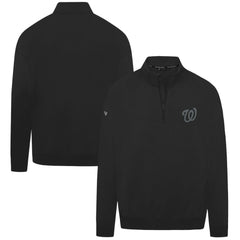 Washington Nationals Levelwear Murray Nightfall Quarter-Zip Top - Black