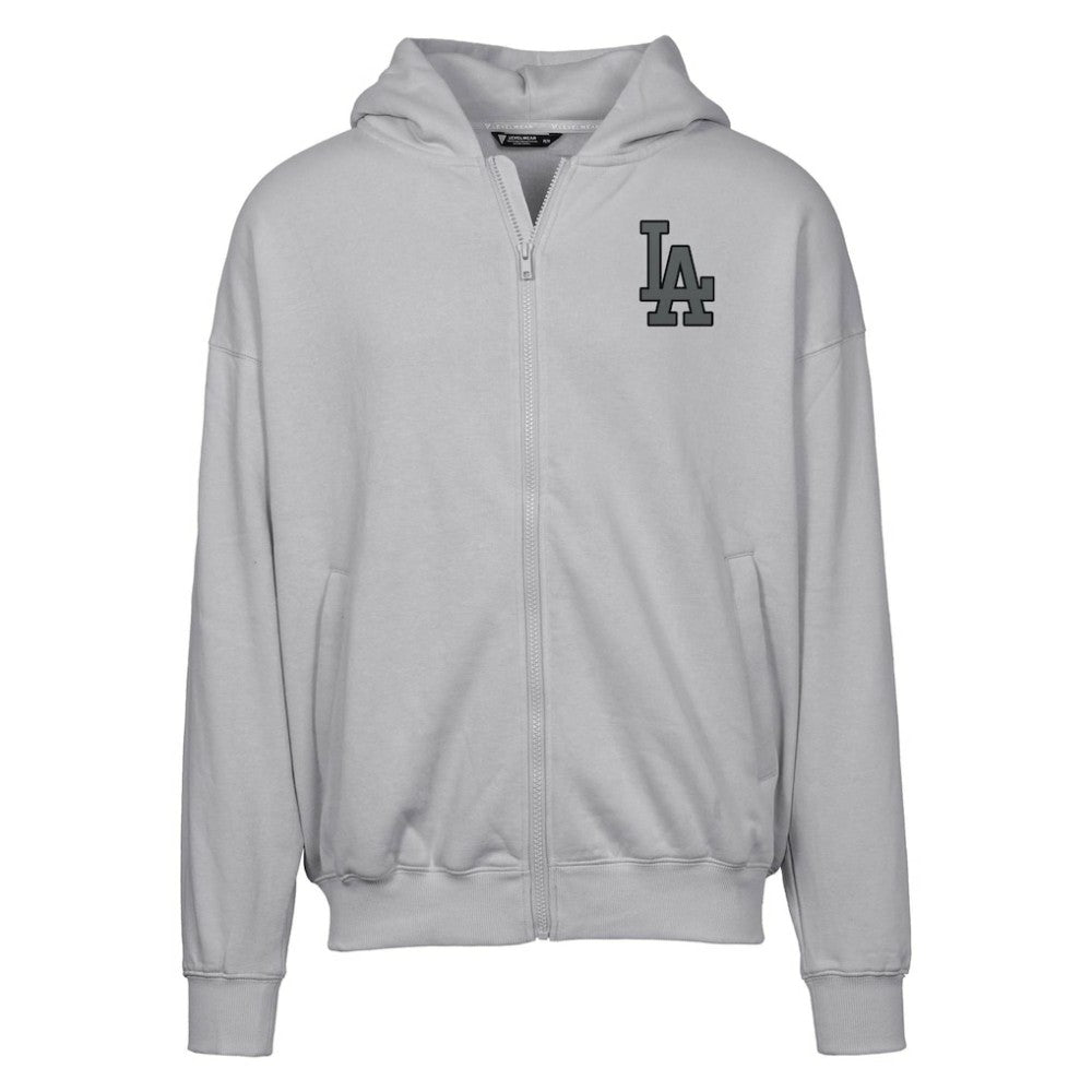 Los Angeles Dodgers Levelwear Uphill Abyssal Full-Zip Hoodie - Gray