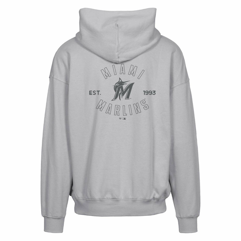 Miami Marlins Levelwear Uphill Abyssal Full-Zip Hoodie - Gray