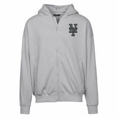 New York Mets Levelwear Uphill Abyssal Full-Zip Hoodie - Gray